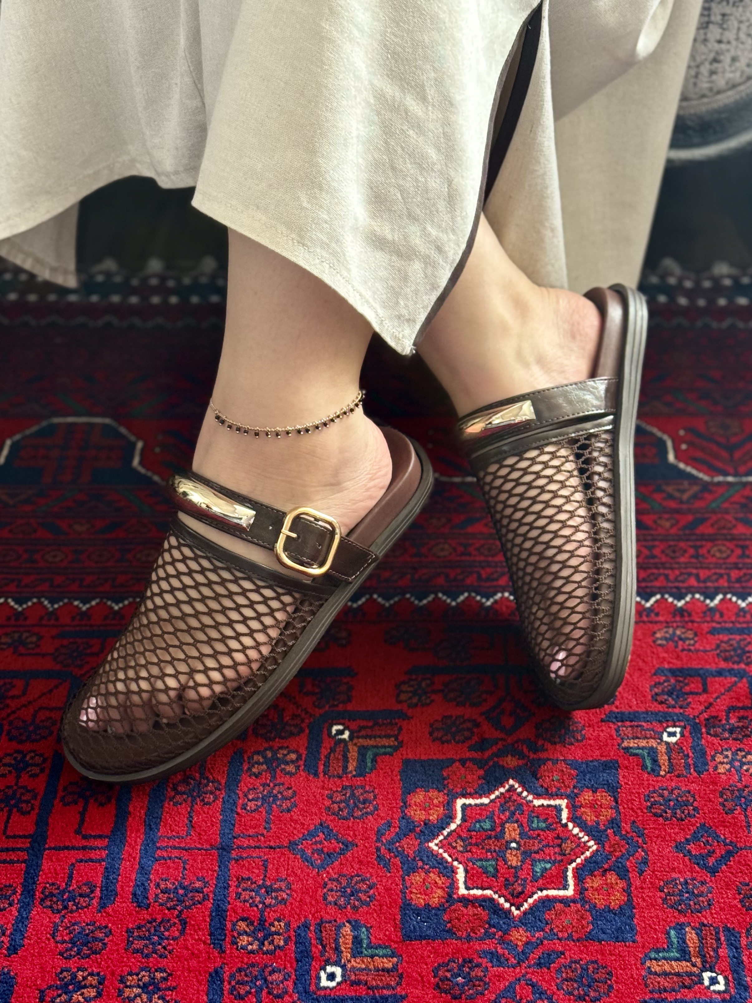 صندل توری یراق طلایی